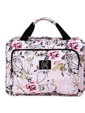Bang And Carsen Pink Floral Large Travel Toiletry Cosmetics Hanging Bag NWT’s